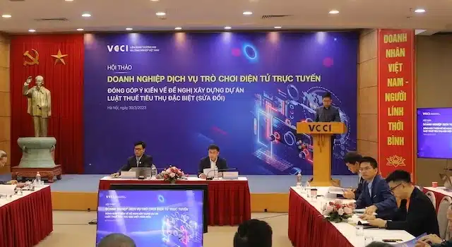 CEO Vũ Hải Vân phát biểu tại hội thảo quốc tế về công nghệ game